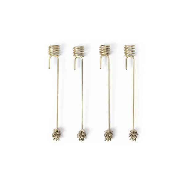 Ferm Living Forest Christmas Tree Candle Holders - Brass